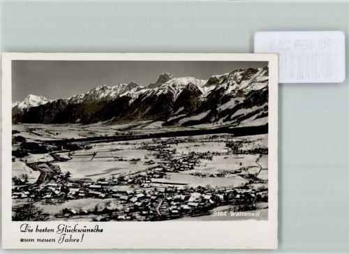 3665 Wattenwil FOTO KEINE AK Foto 10cm x 7cm Fliegeraufnahme Neujahrswunsch