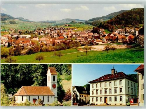 4466 Ormalingen - Kirche Schulhaus