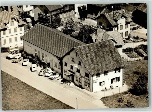 9533 Kirchberg SG - Gasthaus Toggenburgerhof Fliegeraufnahme Auto Omnibus