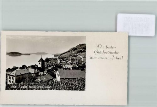 2513 Twann FOTO KEINE AK Foto 10cm x 7cm St Petersinsel Neujahrswünsche