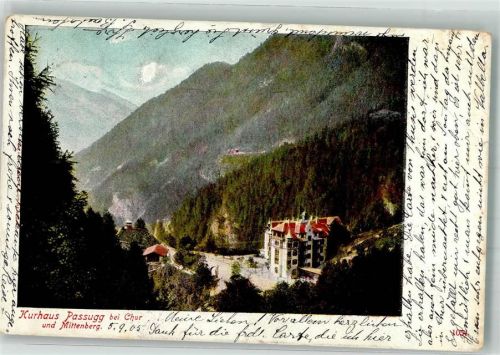 7062 Passugg-Araschgen 1905 Gebrauchsspuren Hotel Kurhaus