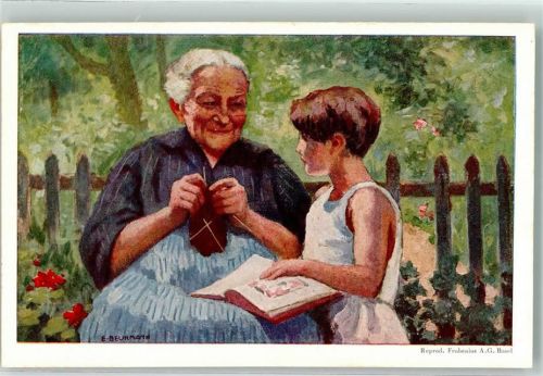 Flugpost Bundesfeier 1928 für das Alter sign. E. Beurmann Bundesfeier Ganzsachen Schweiz Künstlerkarte