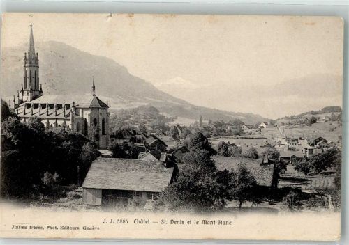 1618 Châtel-St-Denis 1907 Foto AK Kirche