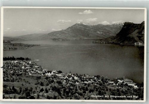 6052 Hergiswil NW 1937 Foto AK Bürgenstock Rigi