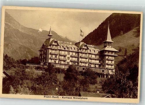 6073 Flüeli-Ranft 1911 Foto AK Hotel Kurhaus Nünalphorn