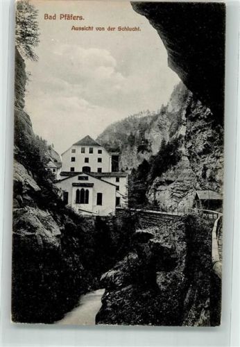 7312 Pfäfers Foto AK Foto Fetzer Schlucht