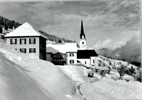 7074 Malix - Kirche, Pfarrhaus, Schulhaus