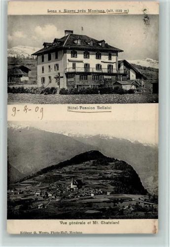 1978 Lens 1909 - Hotel Bellalui, vue generale et Mt. Chatelard AK