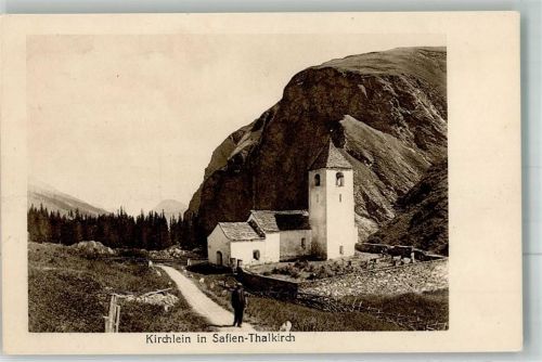 7109 Thalkirch Foto AK Kirche Safien