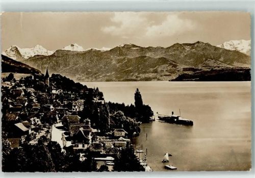 3652 Hilterfingen - Eiger Mönch Jungfrau Blüemlisalp Boot