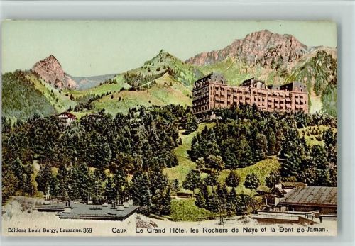 1824 Caux - Le Grand Hôtel les Rochers de Naye et la Dent de Jaman