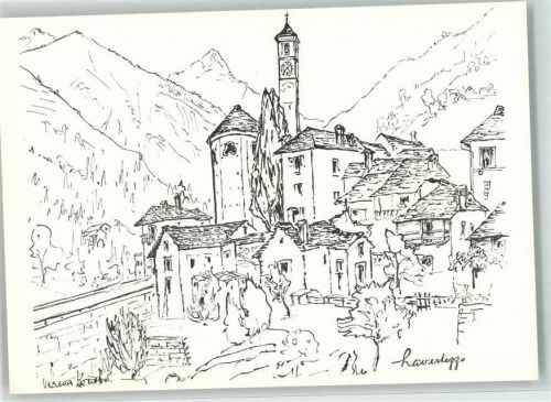 6633 Lavertezzo FOTO KEINE AK Kirche sign. Verena Knobel