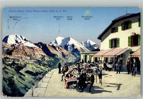 Niesen Foto AK Hotel Niesen-Kulm Niesen Bahn