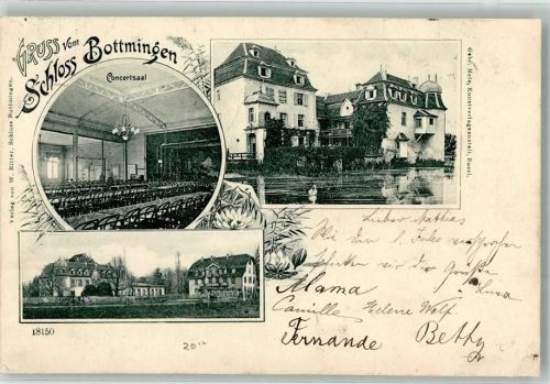 4103 Bottmingen 1904 Gebrauchsspuren Schloss Bottmingen