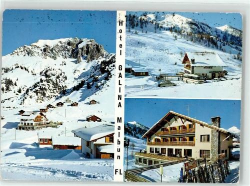 9497 Malbun 1967 Winter Hotel Galina