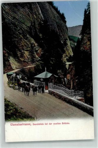 Viamala - Postkutsche bei der zweiten Brücke