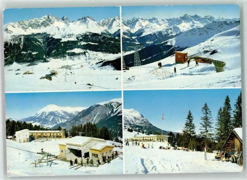 7460 Savognin - Winter Ski-und Sessellifte Martegnas Skifahrer