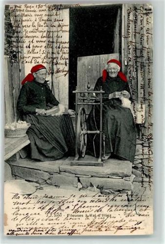 1873 Val-d'Illiez - Spinnerinnen