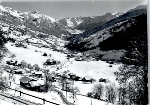 7242 Luzein - Gesamtansicht, Klosters, Silvrettagruppe, Pischahorn