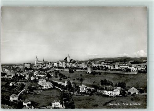 1680 Romont FR Gebrauchsspuren Fliegeraufnahme