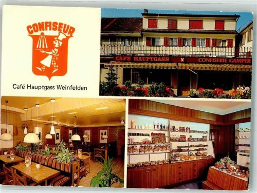 8570 Weinfelden Werbe AK Cafe Hauptgass