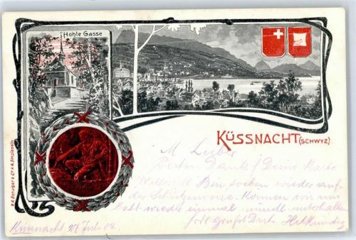 6403 Küssnacht am Rigi 1902 - Hohle Gasse Wappen