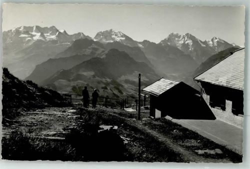 Niesen 1941 Foto AK Hotel Niesen-Kulm
