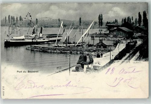 1897 Bouveret 1902 - Hafen Dampfschiff