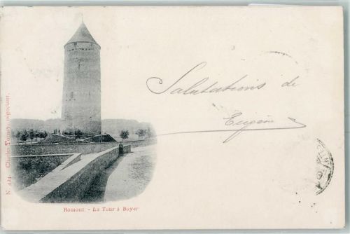 1680 Romont FR 1899 Lithographie La Tour a Boyer