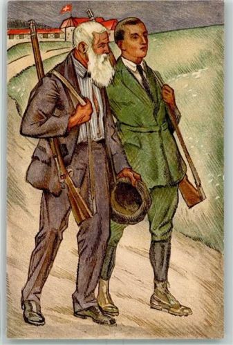 Gebrauchsspuren Schützenverein Carabiniers 1924-1924 Kunstverlag Wolfensberger