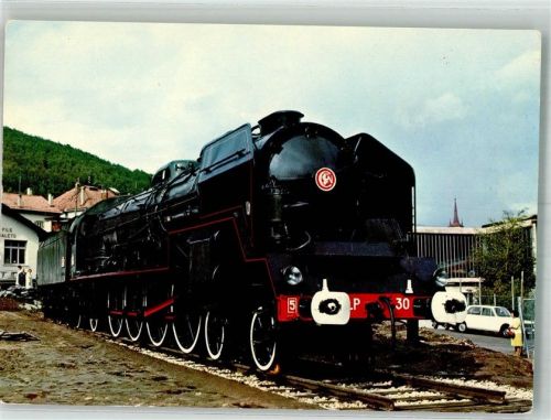 1337 Vallorbe Foto AK Dampflokomotive S.N.C.F. 241 P 30