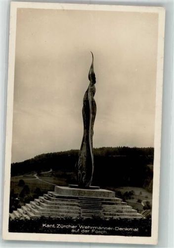 Pfannenstiel Foto AK Denkmal Zücher Wehrmänner auf der Forch