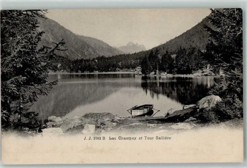 1938 Champex-Lac - Tour Salliere Boot See Fels