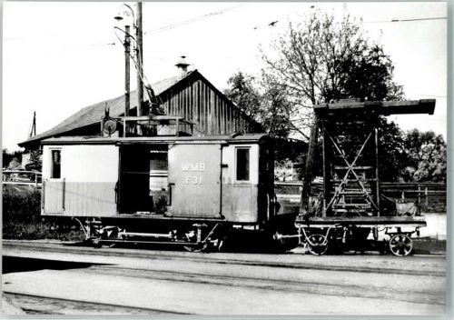 8627 Grüningen 1947 - Repro WMB Fe 2/2 31 mit X Sammlung Dampfbahn Verein Züricher Oberland