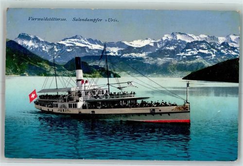 6052 Hergiswil NW 1914 - Salondampfer Uri Vierwaldstätter See Ort lt. Stempel