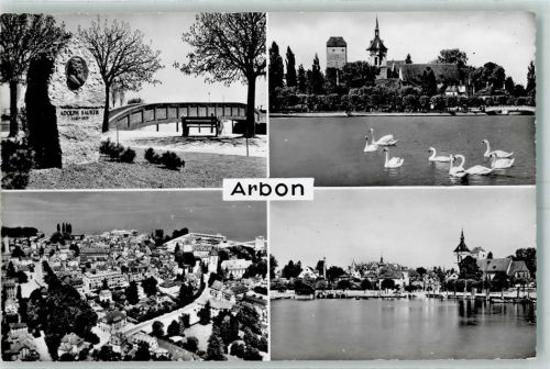 9320 Arbon - Brücke See Denkmal Adolph Saurer