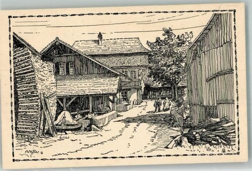 4900 Langenthal 1912 Radierung Krankenhaus Spital-Bazar Losnummer 10556 Rotes Kreuz