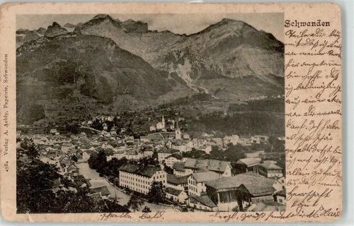 3657 Schwanden Sigriswil 1901 Lithographie