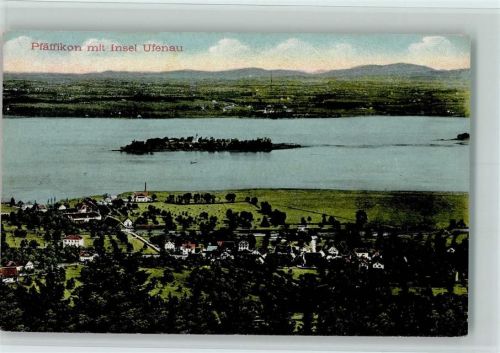 8808 Pfäffikon SZ 1912 - mit Insel Ufenau AK