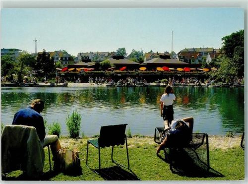 4142 Münchenstein - Stiftung im Grünen Restaurant Seegarten mit Albansee