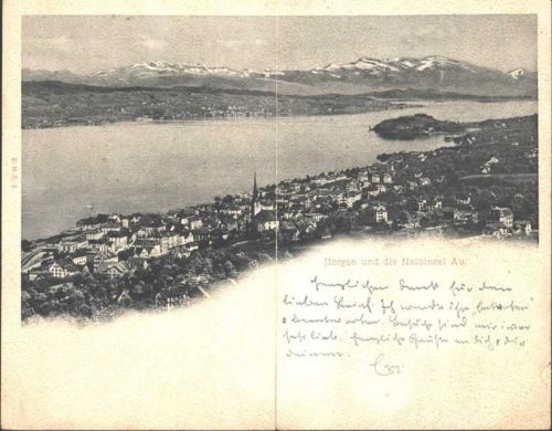 8810 Horgen Klapp AK Horgen und die Halbinsel Au