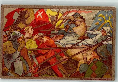 Ganzsache 5 Rappen Bundesfeier 1. Aug. 1912 Schlacht