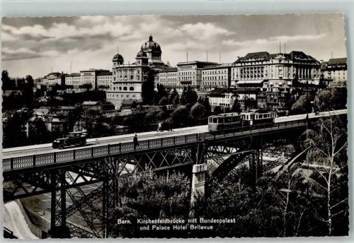 3000 Bern Berne - Kirchenfelsbrücke Bundeshaus Straßenbahn