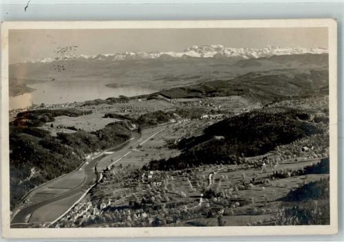 8134 Adliswil - Blick gegen den Zürichsee und Glärnischgruppe von der Felsenegg