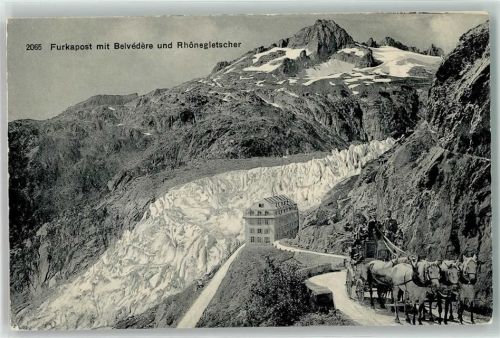 Furka - Postkutsche Belvedere Rhonegletscher