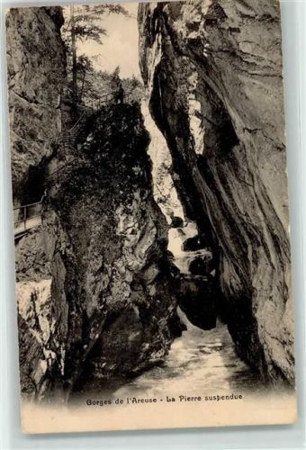 2149 Champ-du-Moulin - La Pierre suspendue Gorges de l Areuse