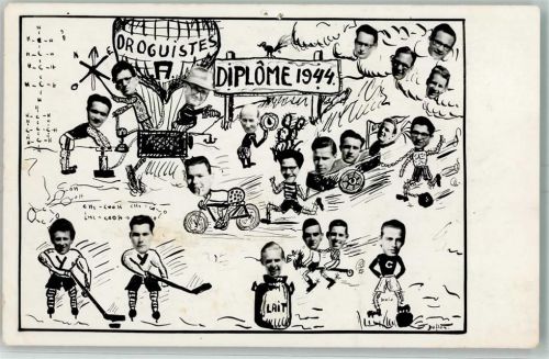 Gebrauchsspuren Drogisten Diplom 1944 AK