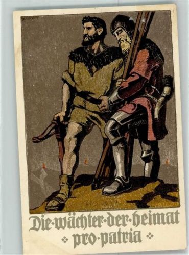 Die Wächter der Heimat Bundesfeier / Pro Patria Schweiz 1910