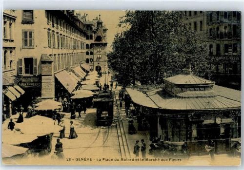 1200 Genève Genf - La Place du Molard et le Marche aux Fleurs