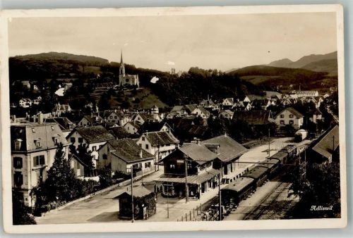 8134 Adliswil Foto AK Bahnhof Eisenbahn